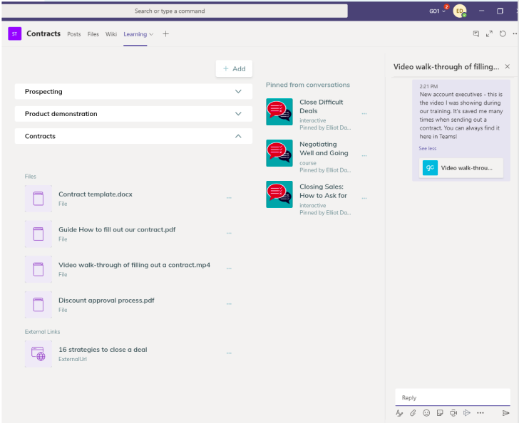 Microsoft Teams screen grab