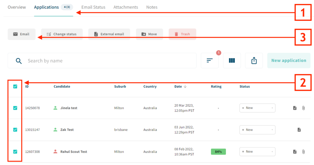 Easily send bulk candidate communications via email with your ATS 