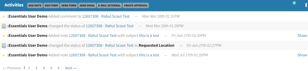 Track activities per candidates in your ATS