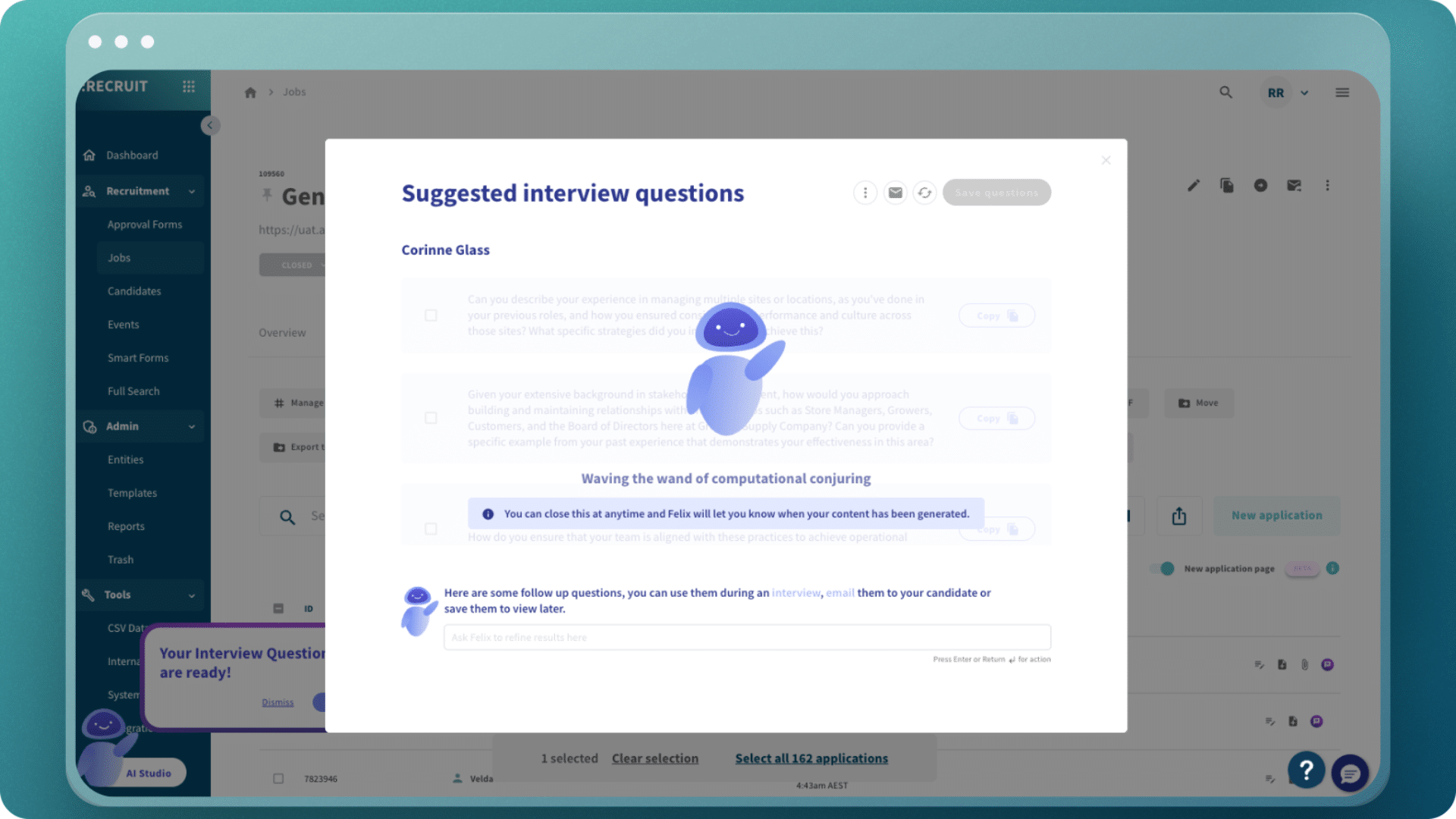 Suggested Interview Questions by Felix